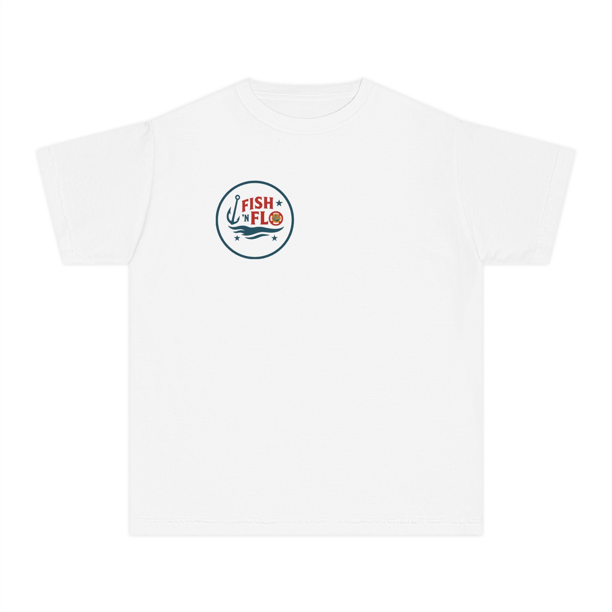 Hooked on Adventure Youth Tee – Fishing Boat & Underwater Scene